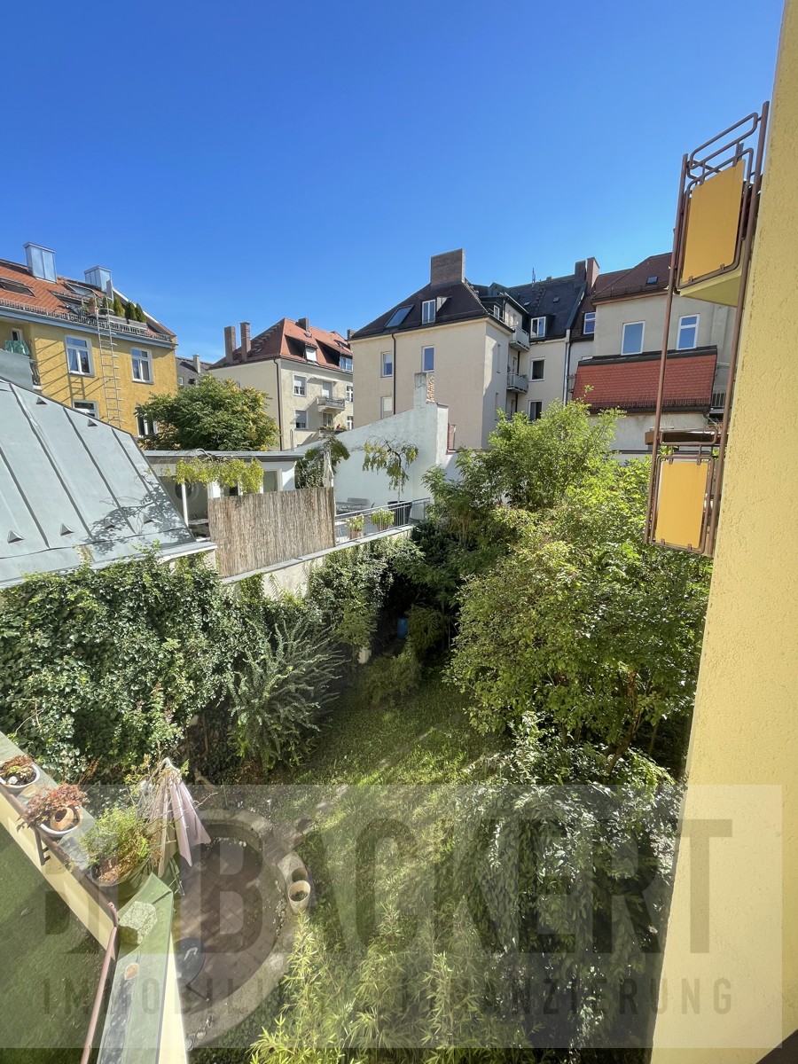 begr�nter Gartenbereich Etagenwohnung M�nchen