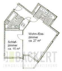 Grundriss Gro�e & helle 2-Zimmer-Wohnung in Toplage in der Maxvorstadt. TG-Stellplatz!