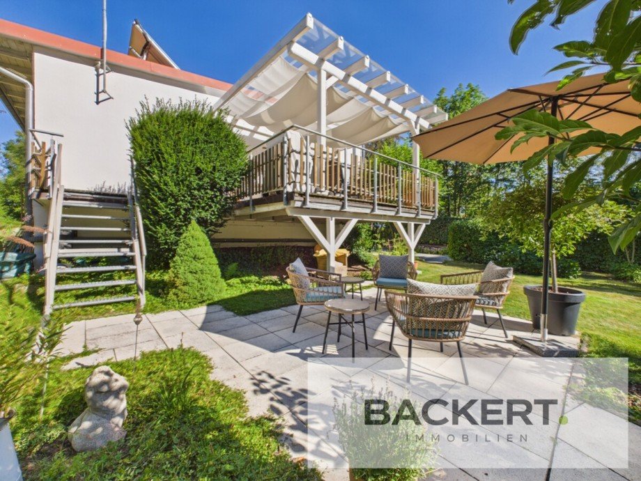 Gartenterrasse Haus 1 Zweifamilienhaus Stockheim