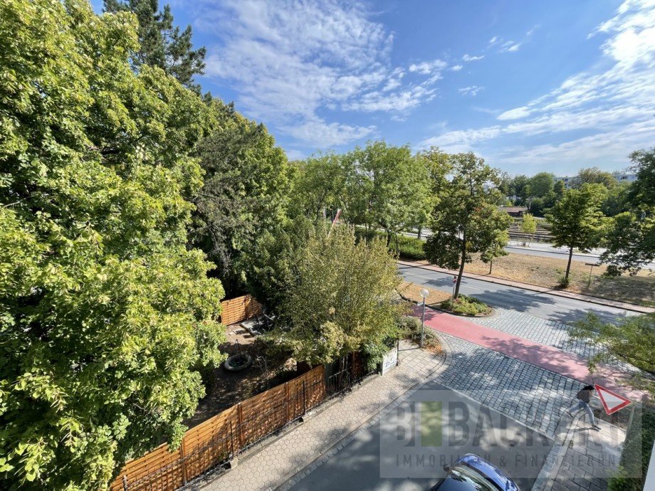Aussicht K�che Etagenwohnung Bayreuth