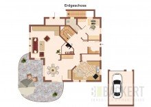 Grundriss Erdgeschoss Gro�es Familiendomizil nur ca. 15 Min. von Bayreuth!