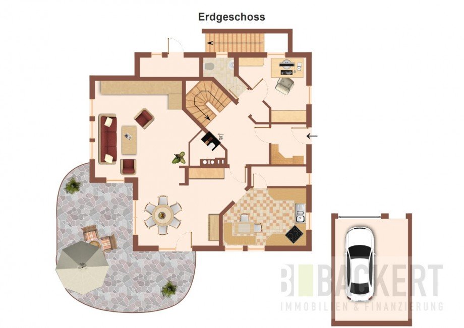 Grundriss Erdgeschoss Einfamilienhaus Speichersdorf