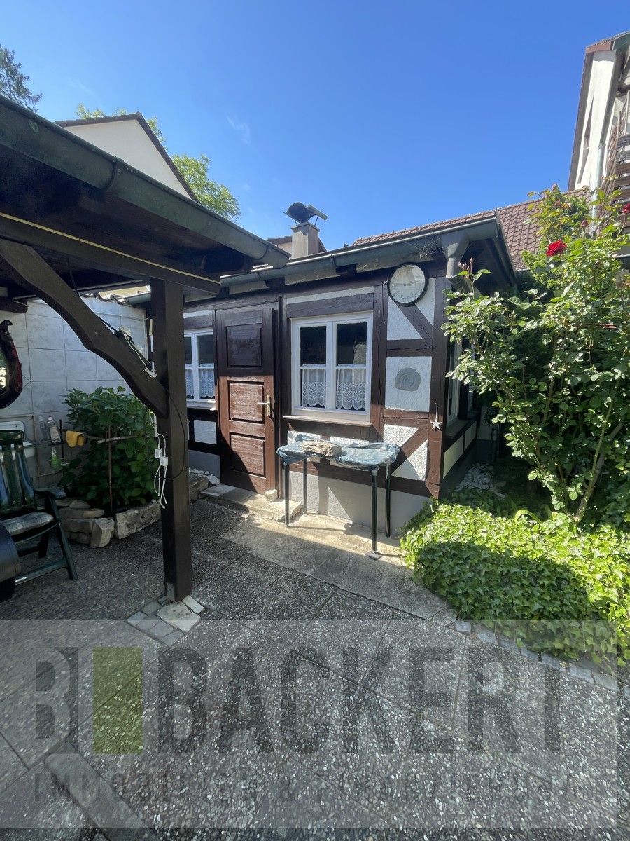 Terrasse und Gartenhaus Mehrfamilienhaus Hersbruck