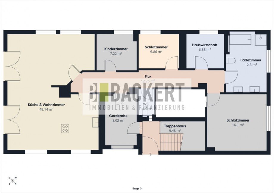 Grundriss EG Einfamilienhaus Steinwiesen / Nurn