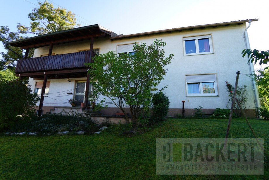 Ansicht Gartenseite Zweifamilienhaus Mainleus