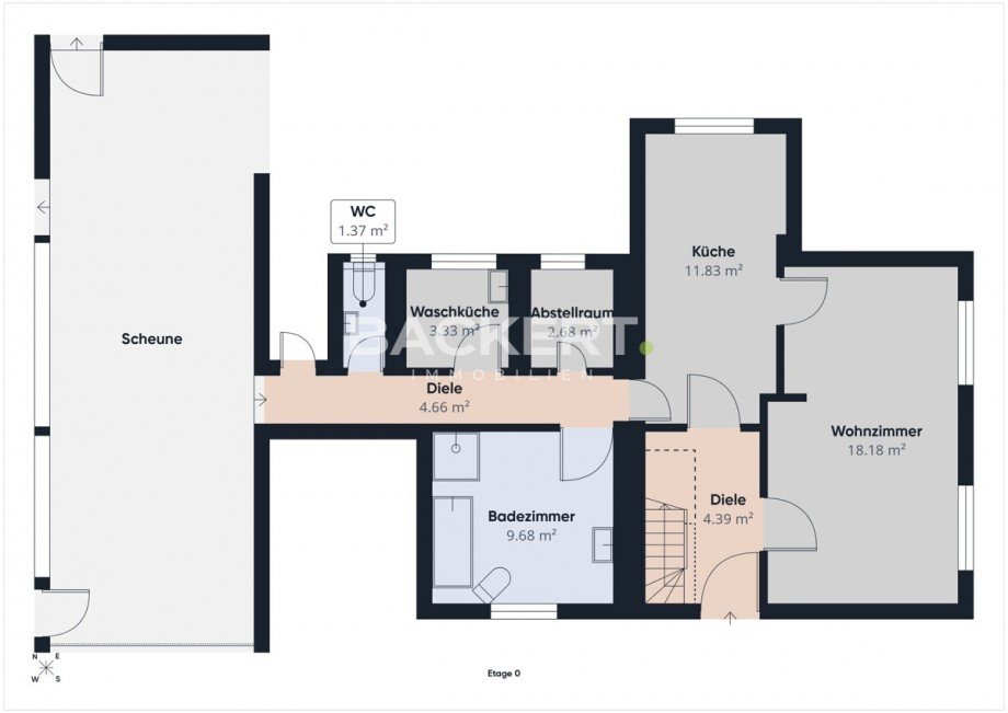 Grundriss Erdgeschoss Einfamilienhaus Weismain / Arnstein