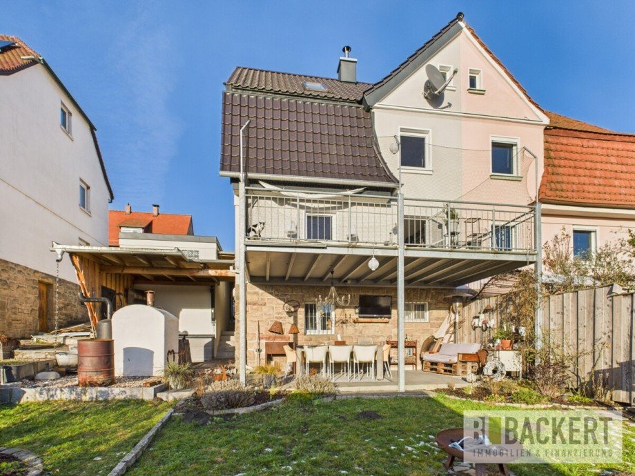 Ansicht Gartenseite Doppelhaush�lfte Kulmbach