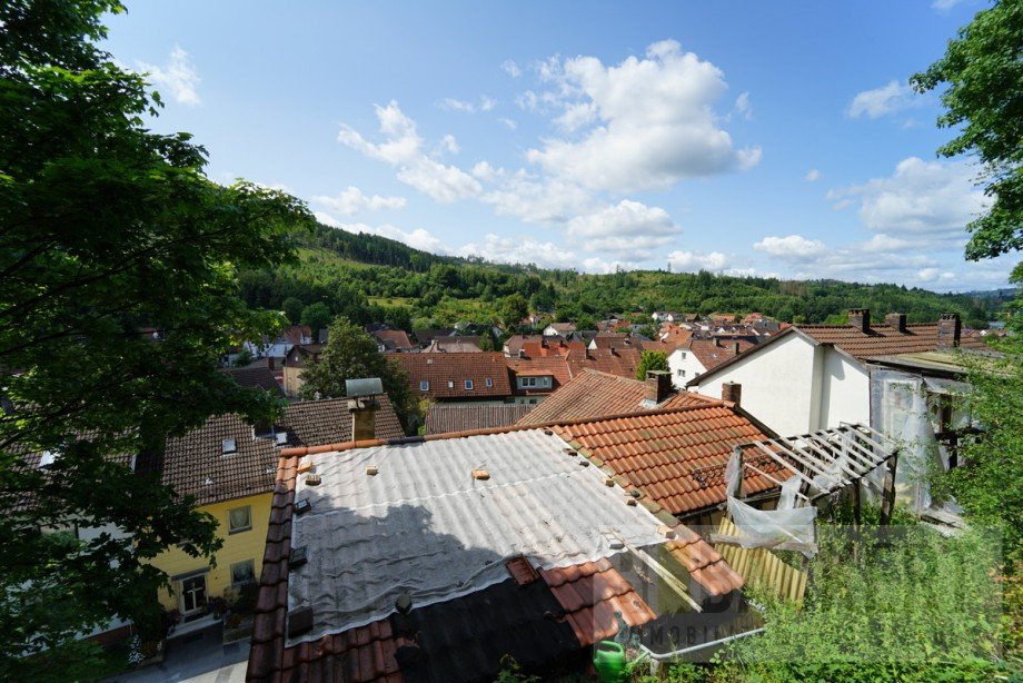 Ausblick vom oberen Grundst�cksbereich Einfamilienhaus Wallenfels