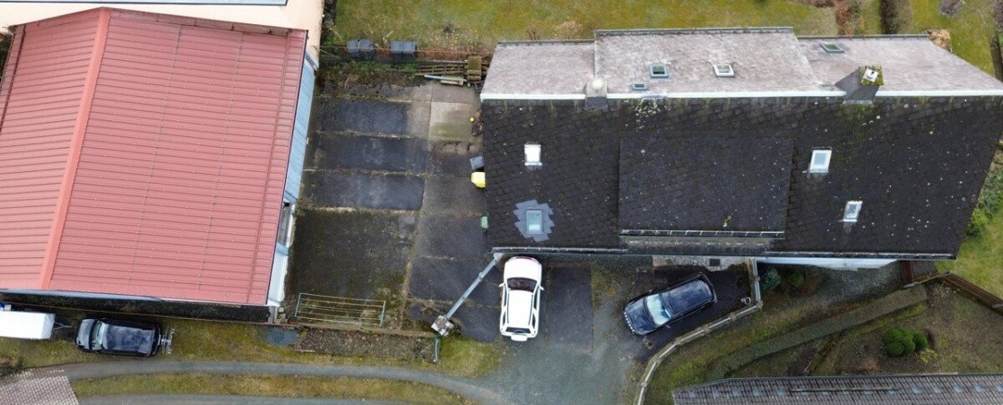 Luftbild Einfamilienhaus Steinwiesen / Nurn