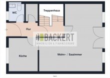 Grundriss Erdgeschoss Gepflegtes und gro�z�giges Reihenmittelhaus in Burgkunstadt. Frei ab sofort!