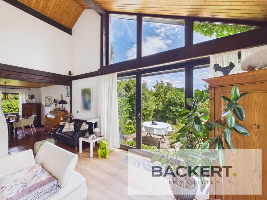 Wohnzimmer mit Terrasse Bungalow Mainleus / Schmeilsdorf