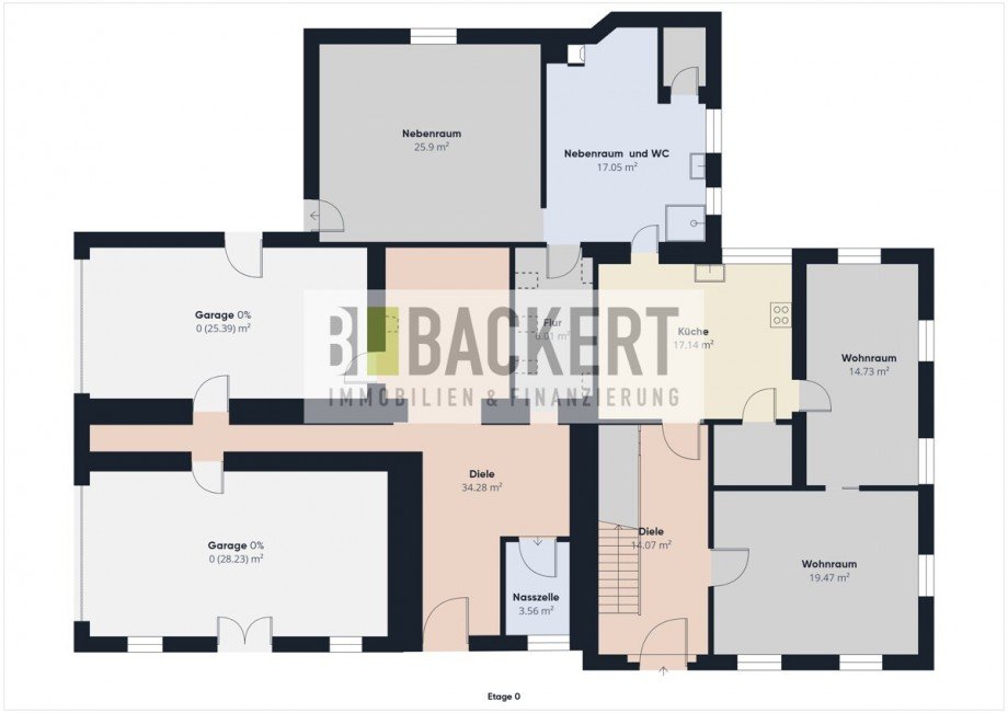 Grundriss Erdgeschoss Einfamilienhaus Kulmbach / L�sau