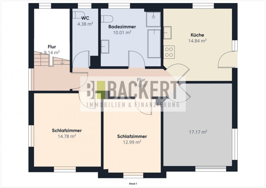 Grundriss 1. OG Zweifamilienhaus Bad Berneck