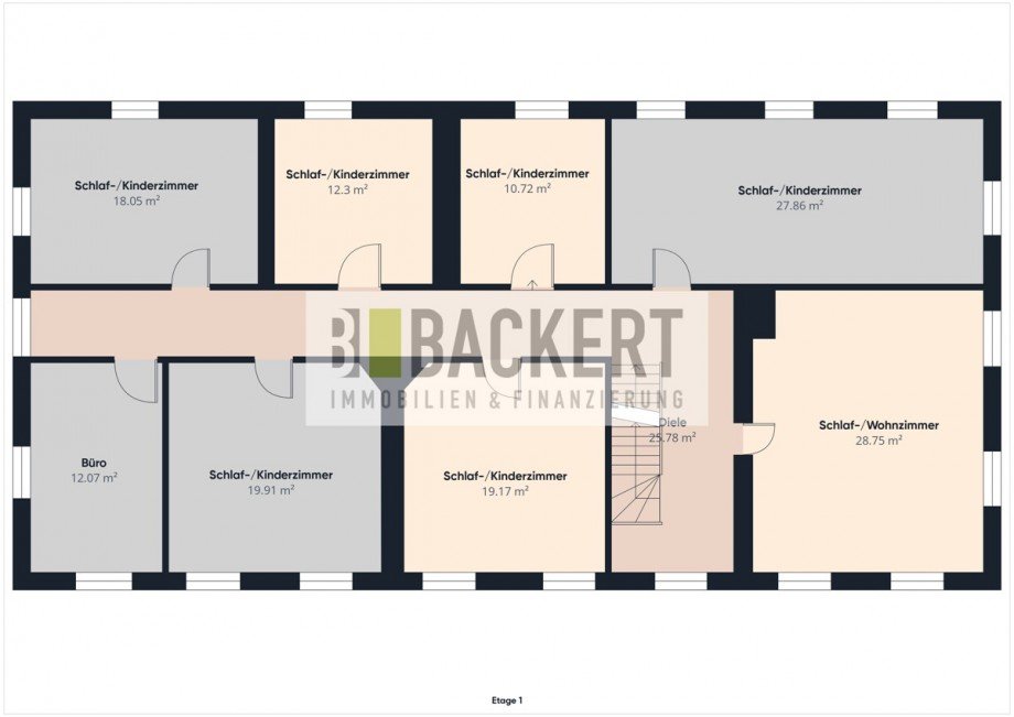 Grundriss Obergeschoss Einfamilienhaus Kulmbach / L�sau