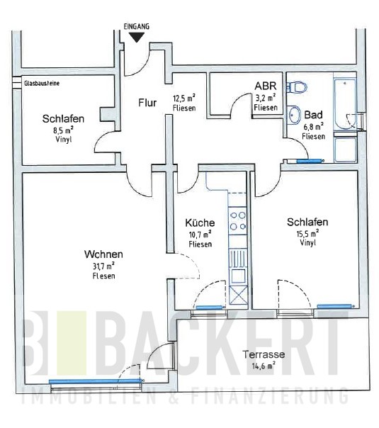 Grundriss Souterrainwohnung Kulmbach