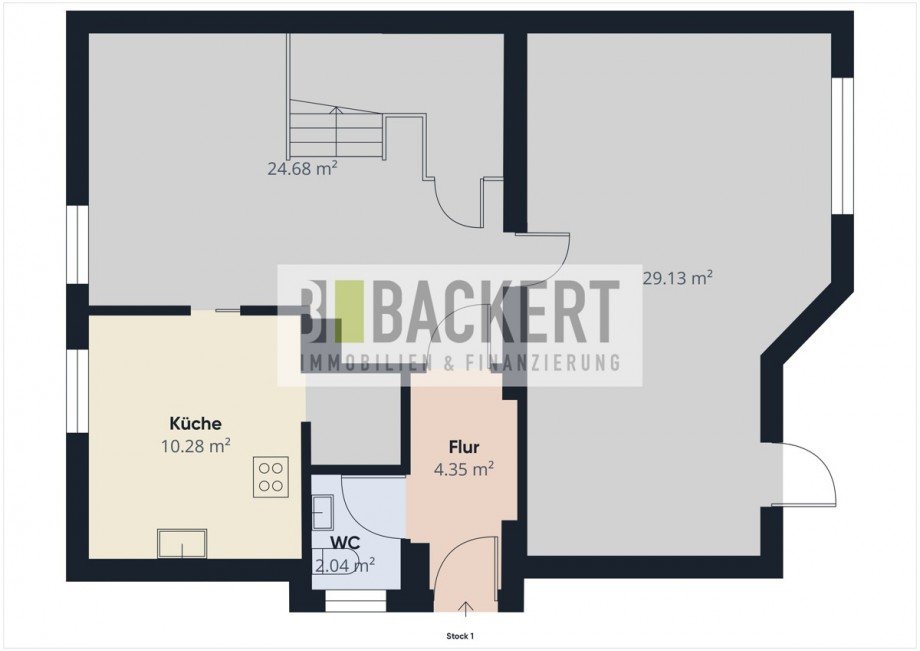 Grundriss Erdgeschoss Doppelhaush�lfte Weismain