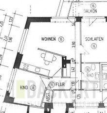 Grundriss Helle 3-Zimmer-Wohnung mit Balkon im Herzen von Ruhla. Frei ab 01.10.2026.