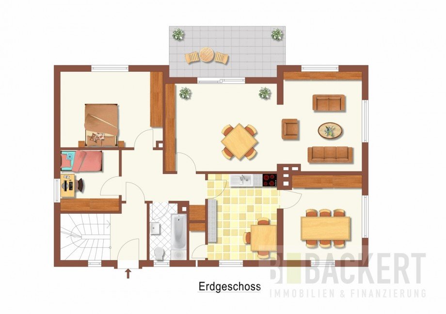 Grundriss Erdgeschoss Zweifamilienhaus Weismain