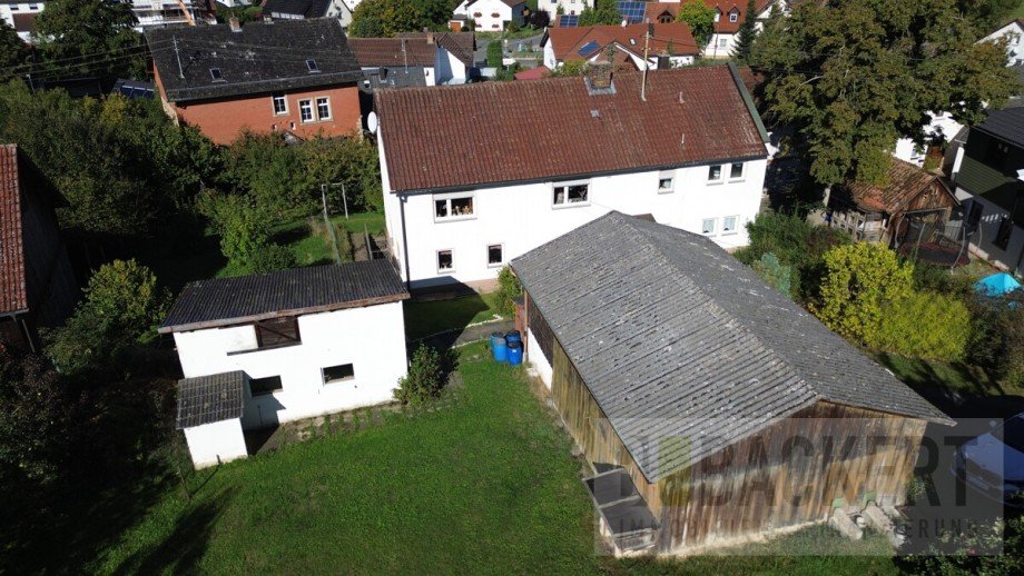 Ansicht Luftaufnahme Zweifamilienhaus Mainleus