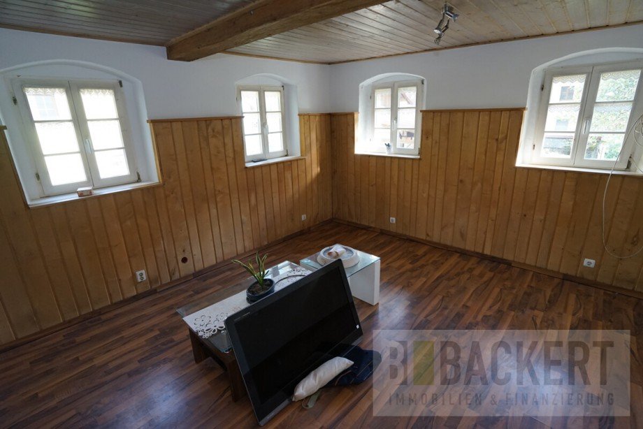 Wohnzimmer EG Landhaus Wonsees / Schirradorf