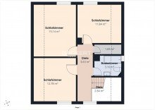 Grundriss Dachgeschoss Gem�tliches Wohnhaus mit kleinem Garten, Garage und Carport
