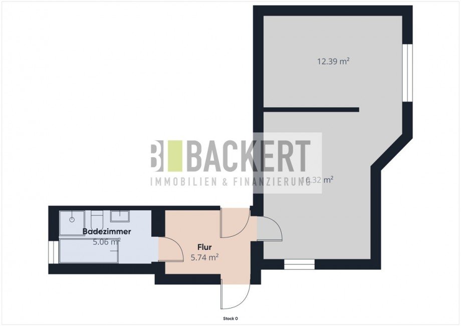 Grundriss Einliegerwohnung (Kellergeschoss)) Doppelhaush�lfte Weismain