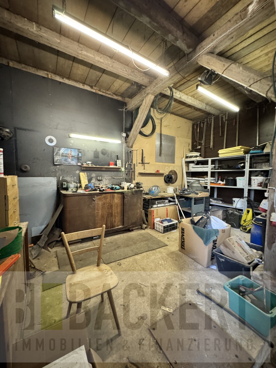 Werkstattbereich in der Scheune Landhaus Wonsees / Schirradorf