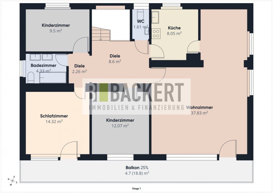 Grundriss Obergeschoss Einfamilienhaus Kulmbach / Mangersreuth