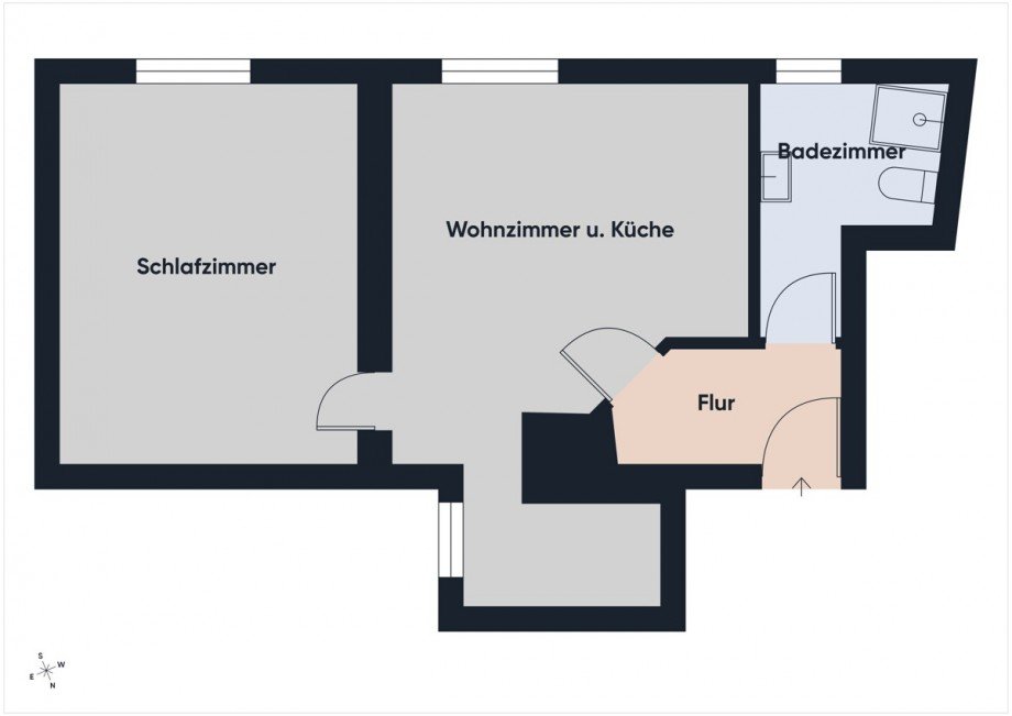 Grundriss Dachgeschosswohnung Ruhla