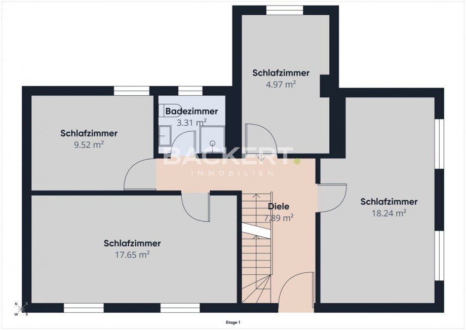 Grundriss Obergeschoss Einfamilienhaus Weismain / Arnstein