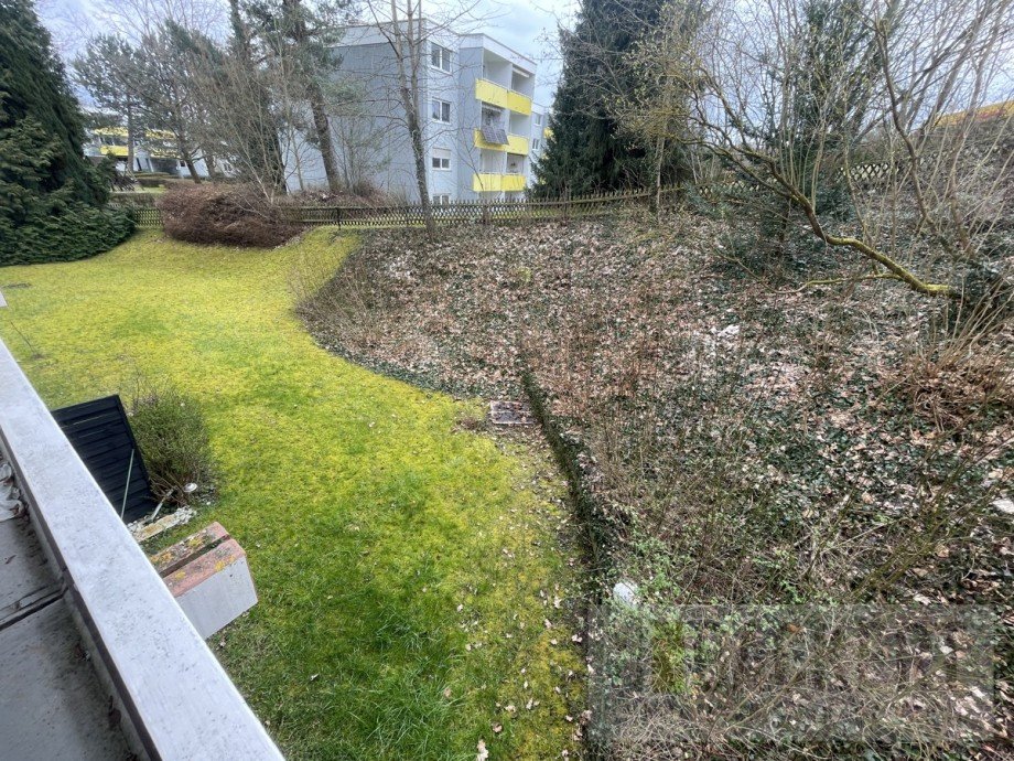 Ausblick vom Balkon Erdgeschosswohnung Bayreuth