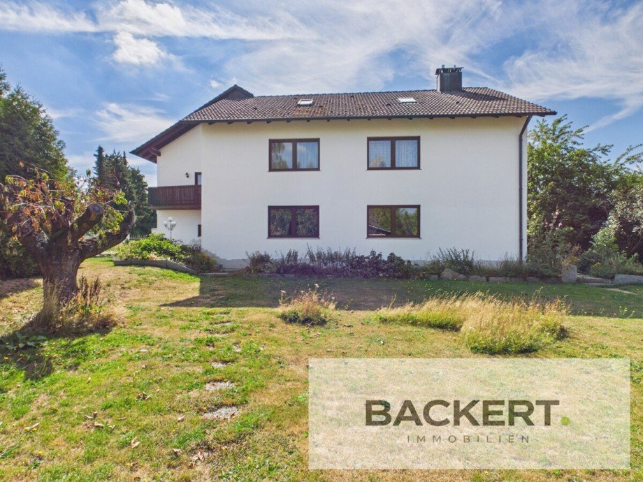 Ansicht Gartenseite Zweifamilienhaus Wiesau / Sch�nhaid