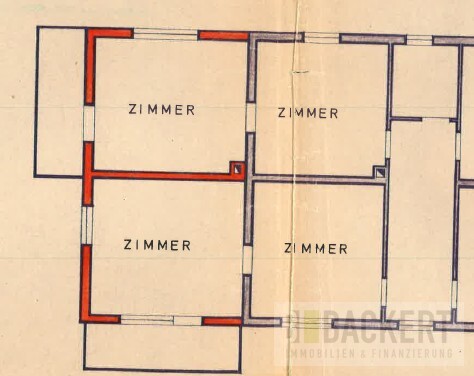 Grundriss Obergeschoss Doppelhaush�lfte Aufse�