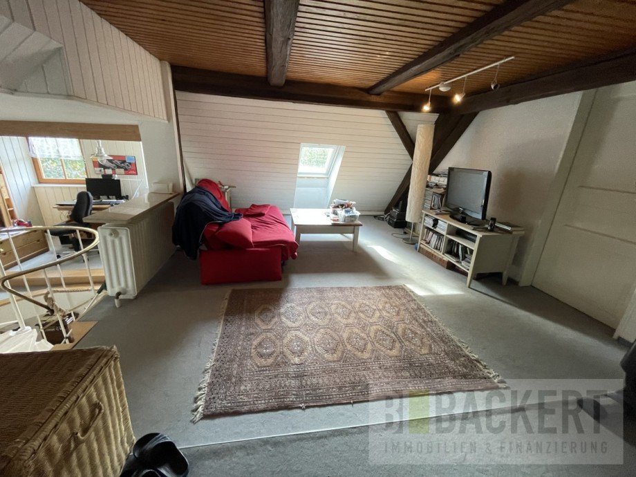 Wohnbereich im Dachgeschoss Landhaus Trebgast
