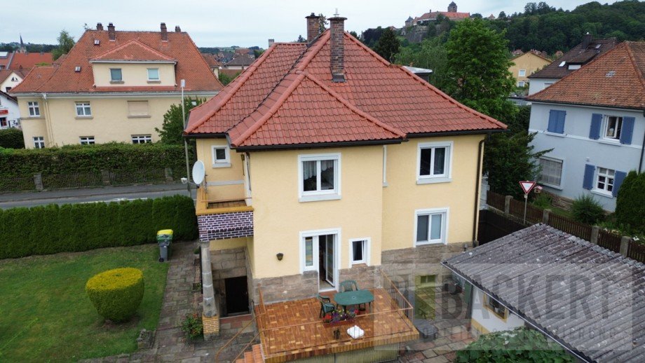 Ansicht Gartenseite Zweifamilienhaus Kronach