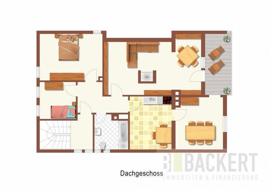 Grundriss Dachgeschoss Zweifamilienhaus Weismain