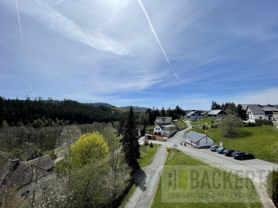 Aussicht vom Dachgeschoss Gastronomie und Wohnung Schwarzenbach am Wald / Gottsmannsgr�n
